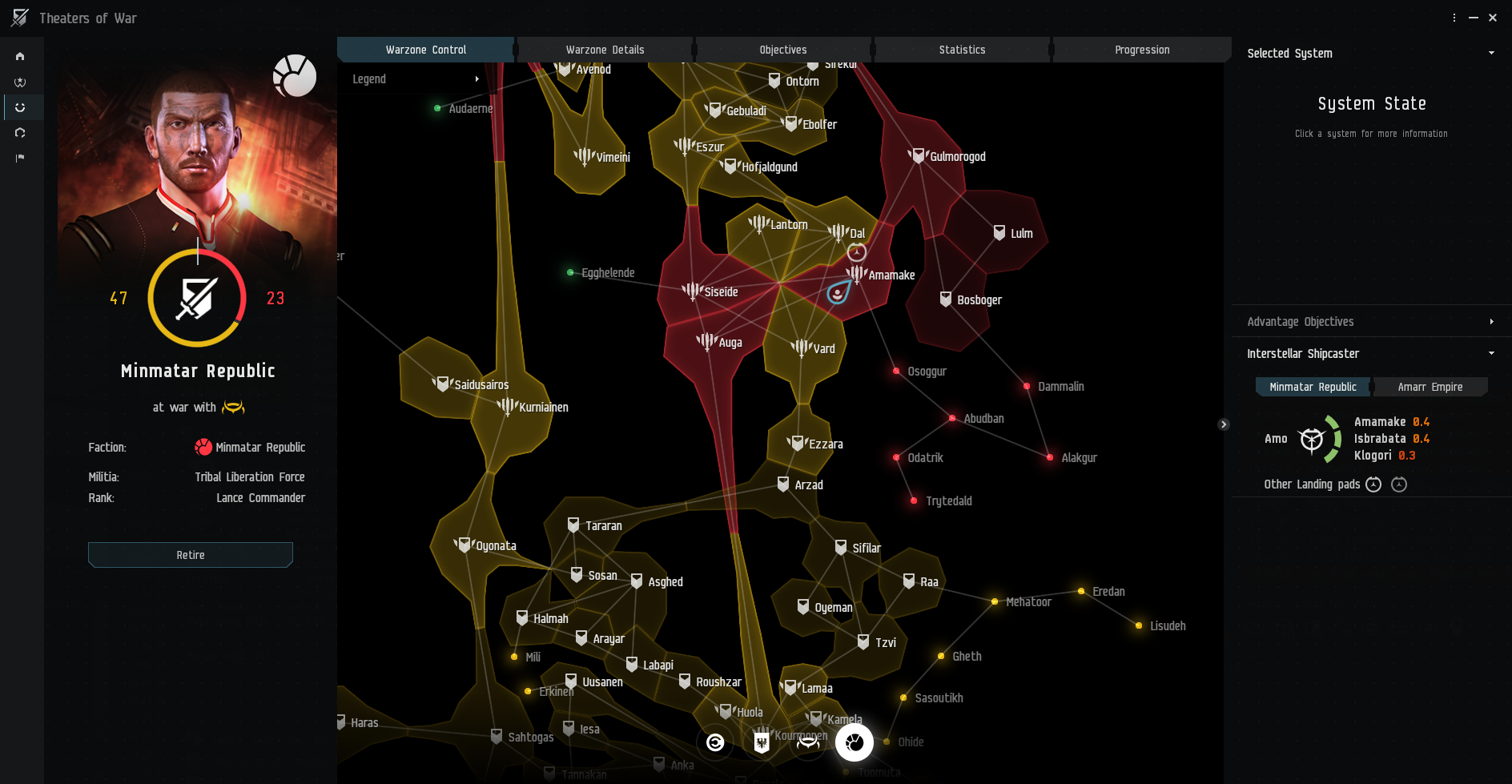 Faction warfare map